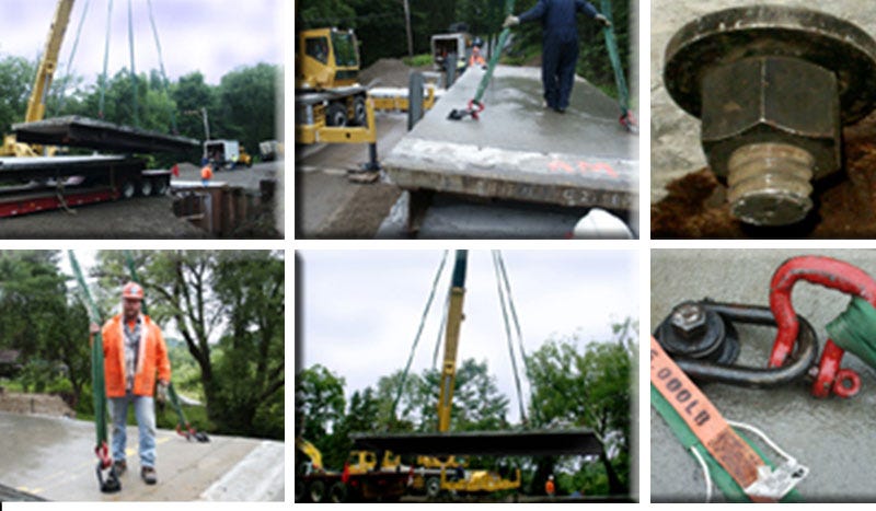 Twinpath slings used for bridge lift