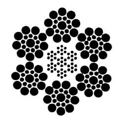 standard 6x19 wire rope cross section