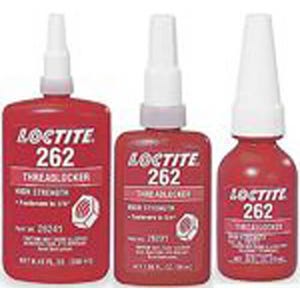 Loctite® 135374 262™ High Strength Medium Viscosity Permanent Threadlocker, 50 mL Bottle, Liquid Form, Red