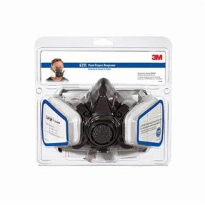3Mâ„¢ 00051138542528 Dual Cartridge Paint Projector Respirator, Resists: Solid and Liquid Aerosols