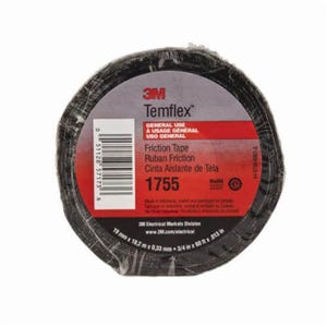 3Mâ„¢ 00054007502166 Temflexâ„¢ Friction Tape, 3/4 in W x 82-1/2 ft L, 13 mm thick, Black