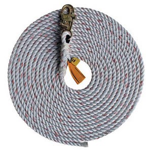 3M™ DBI-SALA® 1202844 Vertical Rope Lifeline, 310 lb Load, 100 ft L, ANSI A10.32, ANSI Z359.1, OSHA 1910.66, OSHA 1926.502
