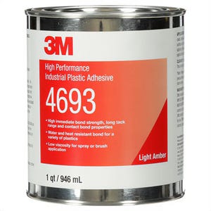 3Mâ„¢ 00021200837593 High Performance Plastic Adhesive, Can Container, Amber
