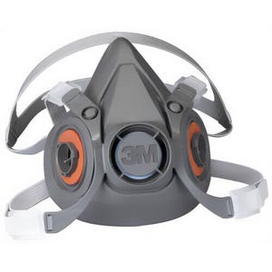 3Mâ„¢ 00051131070257 Half Face Mask 6000, Small, Bayonet Connection