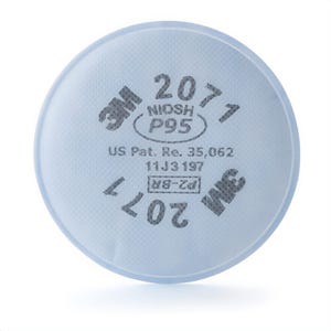 3Mâ„¢ 051138-54356 Particulate Filter, for use with 3Mâ„¢ 5000, 6000 and 7000 Series Air Purifying Respirators, P95 Filter Class