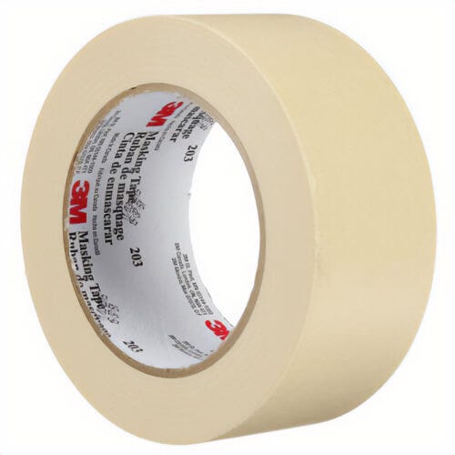 3M™ 7000124209 General Purpose Rubber Adhesive Masking Tape, 55 m L x 48 mm W, 4.7 mm thick, Natural Rubber Adhesive