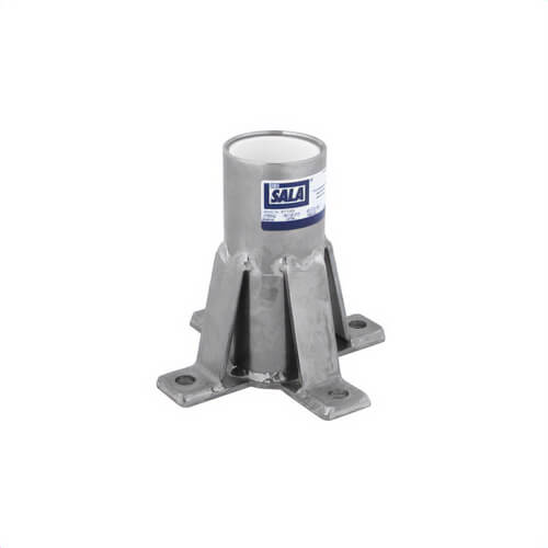 3M™ DBI-SALA® 8518347 Confined Space Permanent Floor Mount Sleeve Davit Mast Base, 304 Stainless Steel