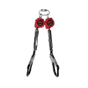 3M™ Protecta® 3100476 Rebel™ Personal Self Retracting Lifeline Twin-leg, Web, Red, 6 ft, Aluminum Rebar Hooks