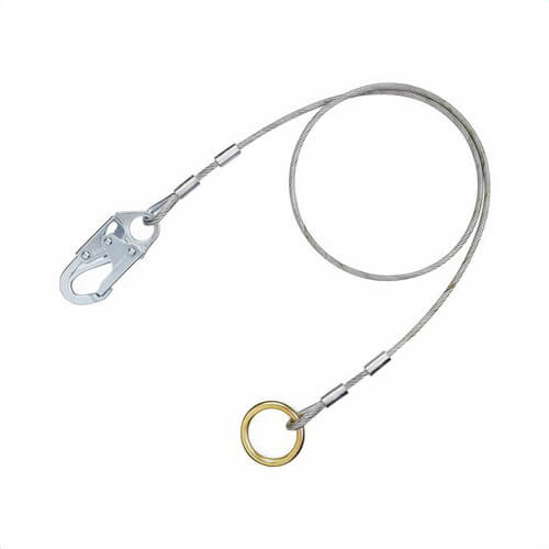 3M™ Protecta® AJ408AG Pro™ Cable Anchorage Extension, 6 ft L x 1/4 in W, Steel, Silver