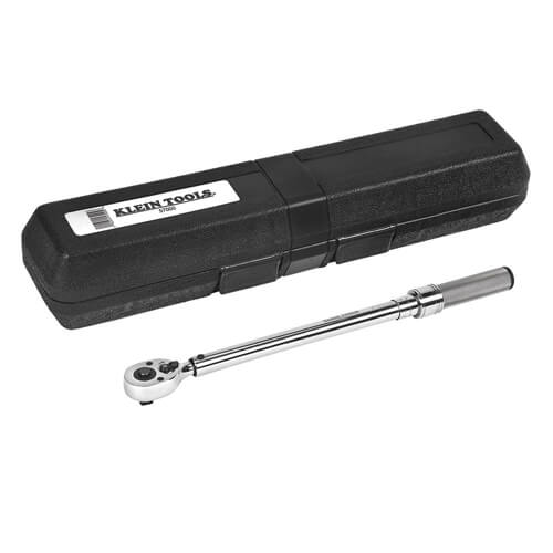 Klein® 57000 Torque Wrench, 3/8 in Drive, 15 to 75 ft-lb, Square Drive Ratchet Head, 14-1/8 in OAL, ASME Specified