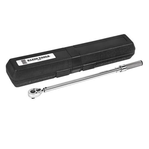 Klein® 57010 Torque Wrench, 1/2 in Drive, 30 to 250 ft-lb, Square Drive Ratchet Head, 24-1/4 in OAL, ASME Specified