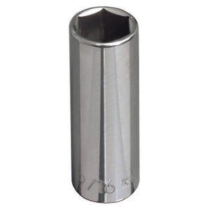 Klein® 65714 Socket, Imperial, Hex Drive, 3/8 in Drive, Deep Socket, 5/8 in Socket, 2-1/4 in OAL
