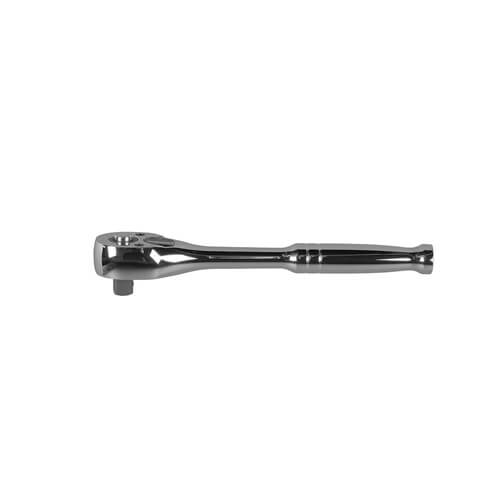 Klein® 65720 Ratchet Wrench, 3/8 in Drive, Pear Head, 7 in OAL, Alloy Steel, Polished Chrome