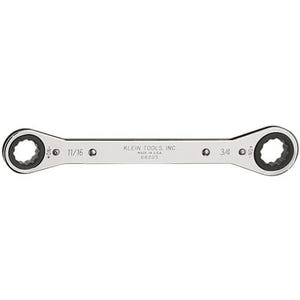 Klein® 68205 Box Wrench, Standard, Measurement System: SAE, Offset/Spline Wrench, 11/16 x 3/4 in Wrench Opening, 12 points, 9-1/4 in OAL