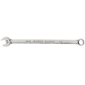 Klein® 68410 Combination Wrench, 1/4 in Wrench, 12 Points, 15° Offset, 5-1/8 in OAL, Forged Alloy Steel, Polished Chrome/Nickel Plated