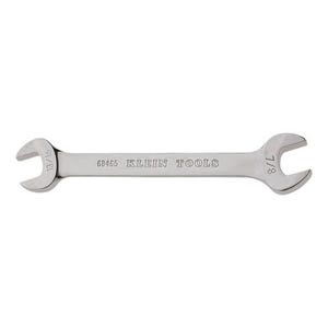 Klein® 68465 Open End Wrench, 13/16 x 7/8 in Wrench, Double End Head, 15° Offset, 10 in L, Alloy Steel, Polished Chrome/Nickel Plated
