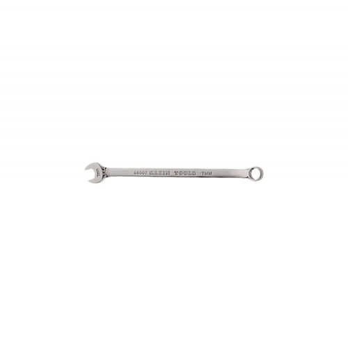 Klein® 68507 Combination Wrench, 7 mm Wrench, 12 Points, 15° Offset, 5-1/8 in OAL, Forged Alloy Steel, Polished Chrome/Nickel Plated