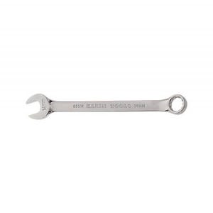 Klein® 68514 Combination Wrench, 14 mm Wrench, 12 Points, 15° Offset, 7-1/2 in OAL, Forged Alloy Steel, Polished Chrome/Nickel Plated
