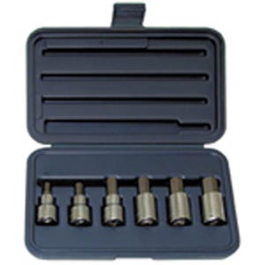 Wright® 453 Metric Hex Bit Set, 1/2 in Drive 6mm-17mm, 6 pc