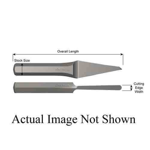 Ajax 524 Chisel, Cape, 7 in OAL, 1/4 in W Blade, 5/8 in Stock
