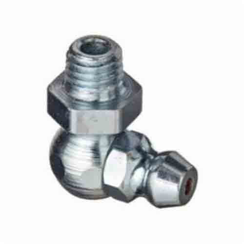 Alemite® 1911-B1 90° Thread Forming Grease Fitting Zerk, 1/4-28 SAE-LT Male Taper Thread, 3/4 in OAL, 13/64 in L Shank, Steel