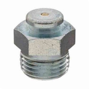 Alemite® A1190 Standard Button Head Straight Grease Fitting, 1/2 in Male NPTF Thread, 1-1/16 in OAL, 35/64 in L Shank, Steel