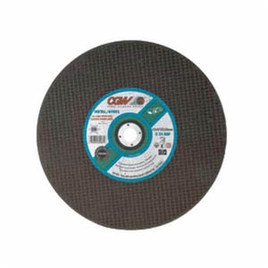 CGW® 35589 High Speed Straight Cut-Off Wheel, 12 in dia x 5/32 in Thick, 1 in Center Hole, 24 Grit, Aluminum Oxide Abrasive