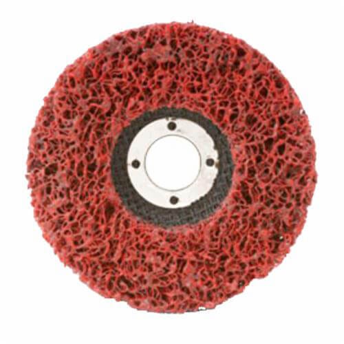 CGW® 59205 EZ Series Non-Woven Strip Wheel, 4-1/2 in dia, Extra Coarse Grade, Silicon Carbide Abrasive