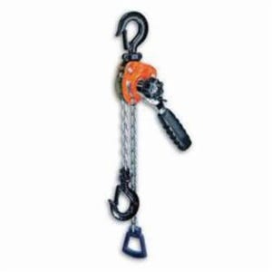 CM® 0210 602 Metric Rated Mini-Ratchet Lever Hoist, 550 lb Load, 5 ft H Lifting, 56 lb Rated, 5 ft L Chain, 53/64 in Hook Opening