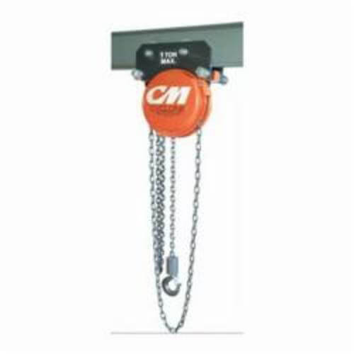 CM® Cyclone® 4766 646 Hand Chain Hoist, 0.25 ton Load, 15 ft H Lifting, 11-3/4 in Min Between Hooks