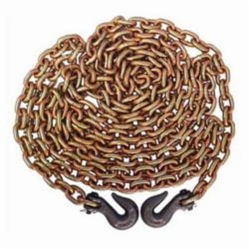 CM® 638350 Binder Chain Assembly with Clevis Hook, Short Link, 1/2 in Trade, 11300 lb Load, 70 Grade, 20 ft L