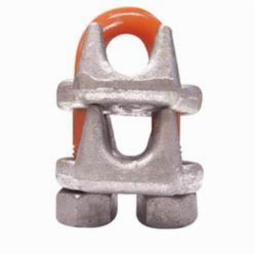 CM® M250D Piggyback® U-Bolt Wedge Socket Clip, 1/2 in dia, Steel, 3 Clips, 6 in Rope Turn Back