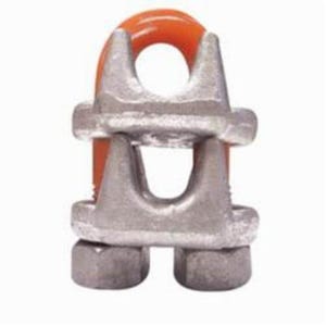 CM® M255D Piggyback® U-Bolt Wedge Socket Clip, 1-1/8 in dia, Steel, 6 Clips, 6-3/4 in Rope Turn Back