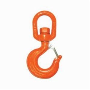 CM® M3509A Swivel Rigging Hook with Latch, 7 ton Load, 80 Grade, Eyelet Attachment, 1.69 in Hook Opening