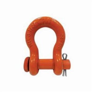 CM® M350P Super Strong Anchor Shackle, 3 ton Load, 1/2 in, 5/8 in dia Round Pin, Orange Powder Coated