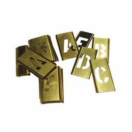 CH Hanson 45-Pieces SINGLE LETTER AND NUMBER Interlocking Brass