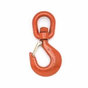 Campbell® 3953215PL Swivel Hoist Hook with Integrated Latch, 15 ton Load, #12 Trade, Slings and Rigging Attachment, 2-3/4 in Hook Opening