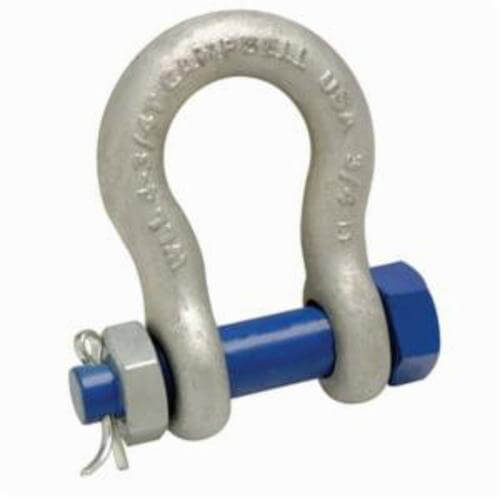 Campbell® 5391035 999-G Anchor Shackle, 3.25 ton Load, 5/8 in, 3/4 in dia Bolt Pin, Galvanized