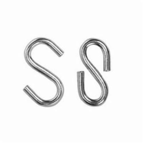 Campbell® 6108024 S-Hook, 120 lb Load, #80 Trade, Drop Forged Carbon Steel, Zinc Plated Finish