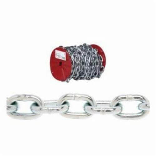 Campbell® PD0725027 Proof Coil Chain, System 3 Series, 30 Grade, 3/16 in Trade, 100 ft Length, 800 lb Load, Low Carbon Steel