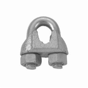 Campbell® T7670439 Wire Rope Clip, 1/4 in Cable, Malleable Iron, 2 Clips Minimum, Electro-Galvanized Finish