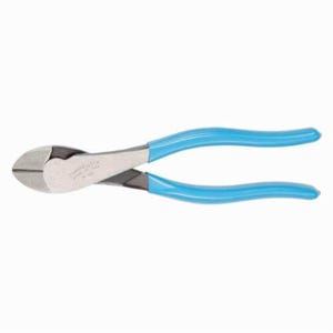 Channellock® 338 High Leverage Diagonal Cutting Plier, Flush Cut Style, 8 in OAL, Ergonomic Handle, Polished, Lap Joint/Oval Jaw