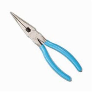 Channellock® 317 Long Nose Side-Cutting Plier with Cutter, 2.36 in L x 0.87 in W, Cross Hatched Teeth Carbon Steel Jaw, 8 in OAL