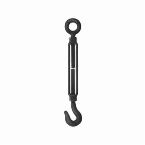 Chicago Hardware 01623 0 Class F Turnbuckle, Hook/Eye, 1 in Thread, 10000/5000 lb Working, 6 in Take Up, 19-1/2 in L Close