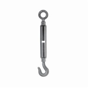 Chicago Hardware 01773 2 Class F Turnbuckle, Hook/Eye, 1 in Thread, 10000/5000 lb Working, 6 in Take Up, 19-1/2 in L Close