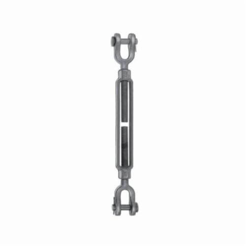 Chicago Hardware 03079 3 Class G Turnbuckle, Jaw/Jaw, 1/2 in Thread, 2200 lb Working, 12 in Take Up, 19-1/2 in L Close, Drop Forged Steel