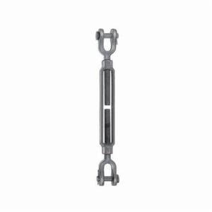 Chicago Hardware 03084 7 Class G Turnbuckle, Jaw/Jaw, 5/8 in Thread, 3500 lb Working, 6 in Take Up, 15-3/4 in L Close, Drop Forged Steel