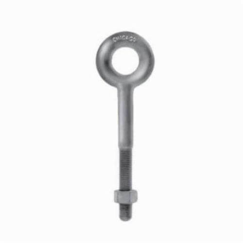 Chicago Hardware 08120 7 Regular Pattern Eye Bolt, 3/4 in, 12 in L Shank, Heat Treated Drop Forged Steel, Hot Dipped Galvanized