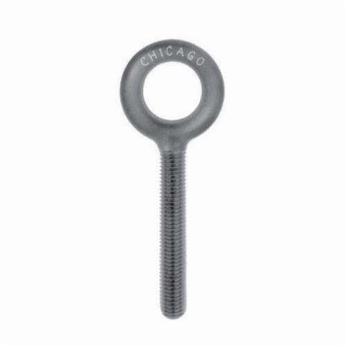 Chicago Hardware 11605 3 Plain Pattern Threaded Machinery Eye Bolt, 1/4-20, 1 in L Shank, Heat Treated Drop Forged Steel