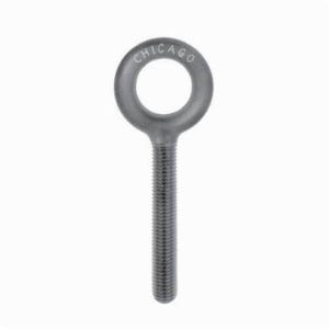 Chicago Hardware 11645 9 Plain Pattern Threaded Machinery Eye Bolt, 3/8-16, 1-1/4 in L Shank, Heat Treated Drop Forged Steel
